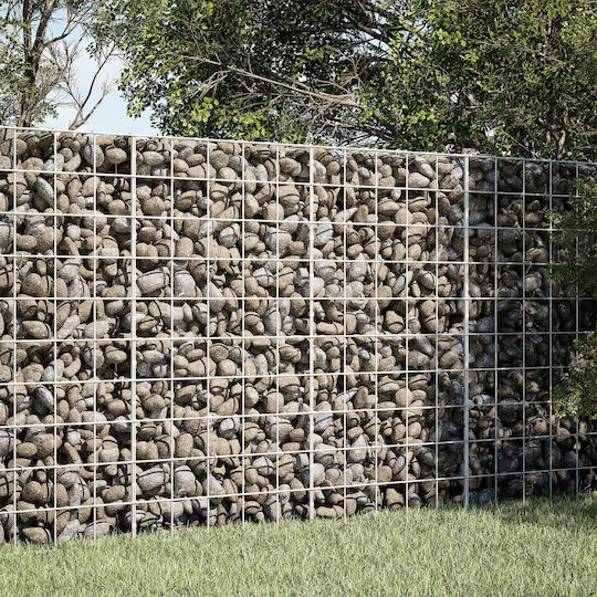 vidaXL Steel Gabion Basket for Garden Fencing 50x100x100 cm Silver