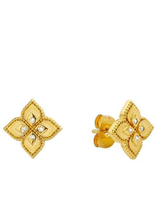 Mya Bay Lotus Earrings Gold Bo-395 Mya Bay Lotus Earrings Gold Bo-395