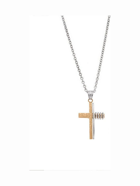 Senza Men's Steel Cross Without Chain