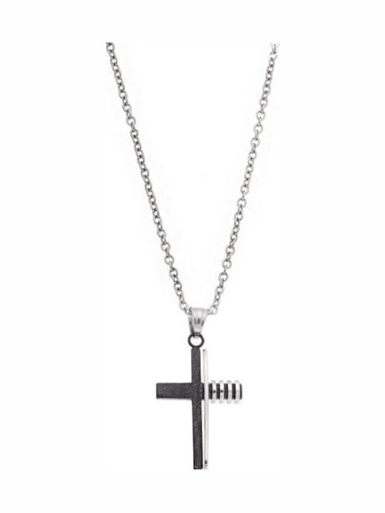 Senza Men's Stainless Steel Cross Without Chain