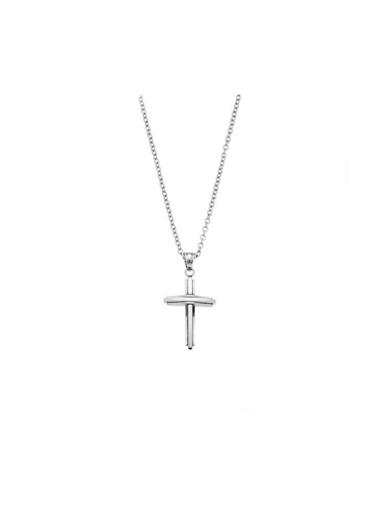 Senza Men's Steel Cross Without Chain