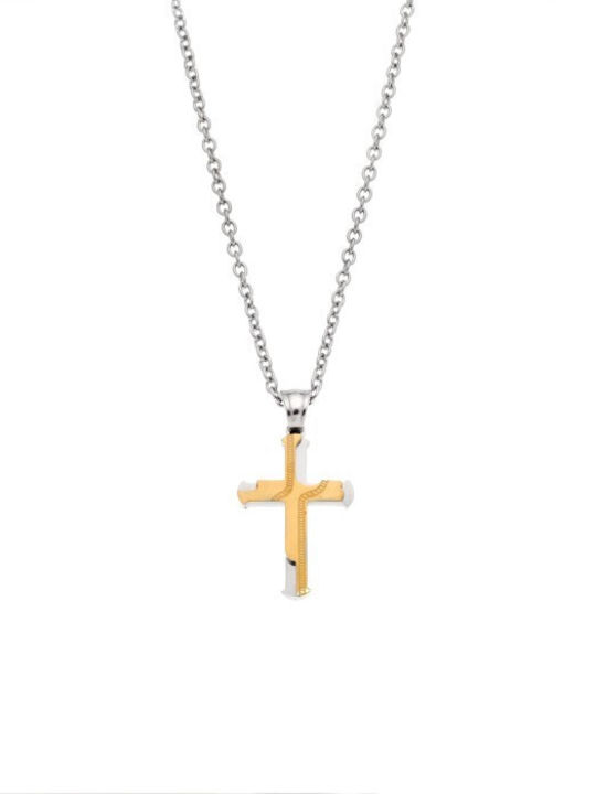 Senza Men's Steel Cross Without Chain