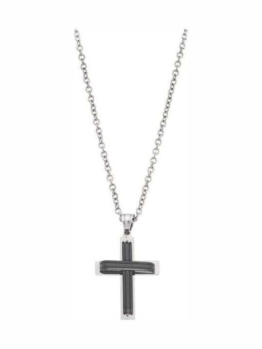 Senza Men's Steel Cross Without Chain