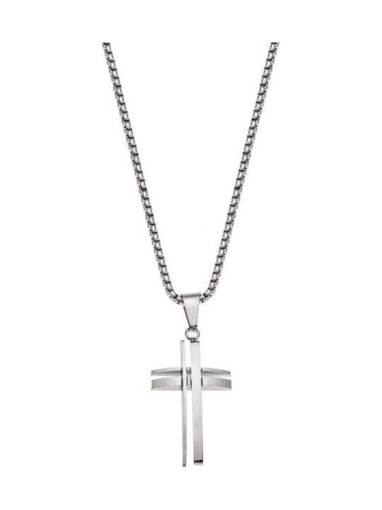 Senza Men's Steel Cross Without Chain