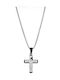 Senza Men's Crucifix Cross in Steel Without Chain