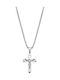 Senza Men’s Steel Cross with Crucifix Without Chain