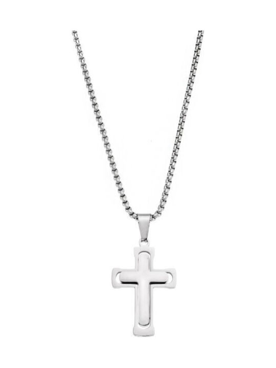 Senza Men’s Steel Cross Without Chain