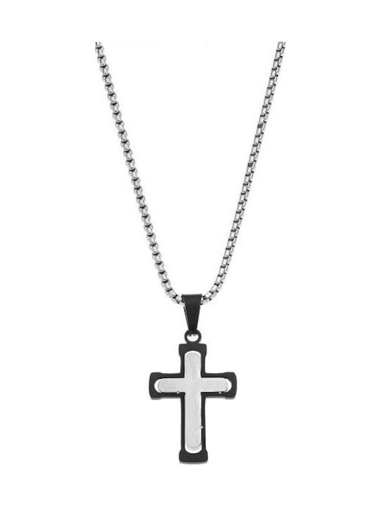 Senza Men’s Steel Cross Without Chain