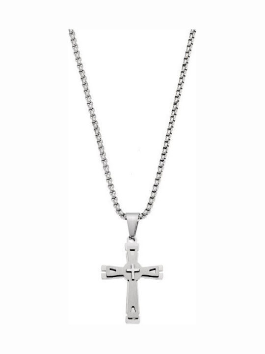 Senza Men’s Steel Cross Without Chain