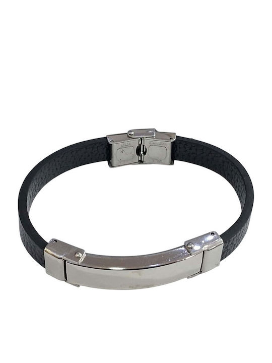 Kalliopi Silver Ανδρικό Βραχιόλι από Ατσάλι 22cm