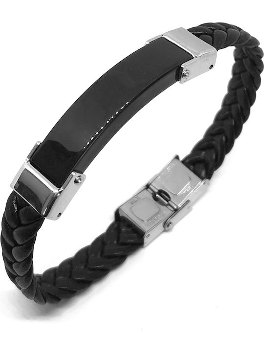 Kalliopi Silver Brățară Pentru Bărbați Tip Identitate din Oțel Inoxidabil 23cm