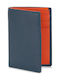 Small Leather Women's Wallet with RFID Blue