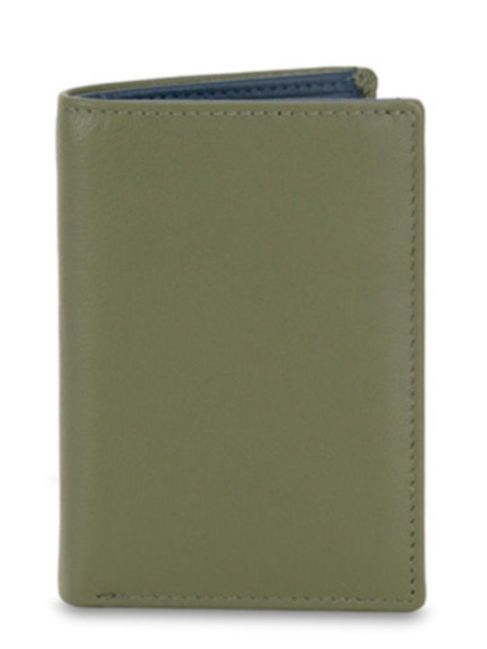 Small Leather Women's Wallet with RFID Khaki