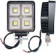LED-Arbeitsscheinwerfer 35 W 4 LED-Fahrzeuge 9–80 V Arbeitsbeleuchtung Abblendlicht