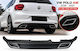 Diffuser Πίσω Προφυλακτήρα Vw Polo 17+ Aw Mk6 R-line Look
