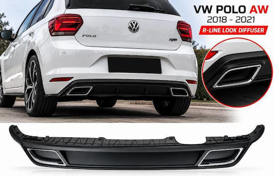 Diffuser Πίσω Προφυλακτήρα Vw Polo 17+ Aw Mk6 R-line Look
