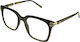 Alexander Wintsch Aw3047 C1 Women's Eyeglasses Black Acetate Frame Gold Metal Details