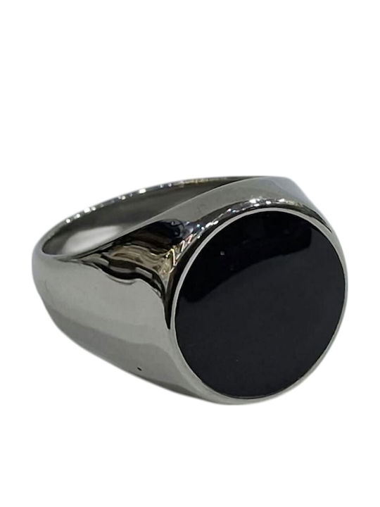 Kalliopi Silver Ανδρικό Δαχτυλίδι από Ατσάλι