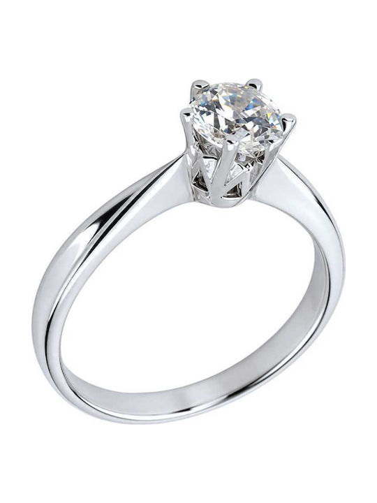 VTJ Solitärring aus Silber mit Diamant