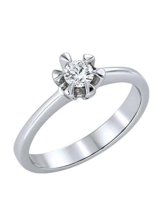 VTJ Solitärring aus Silber mit Diamant