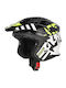 Acerbis Aria Evo Graphic Black/Fluo Κράνος Μηχανής Jet ECE 22.06 με Sunvisor