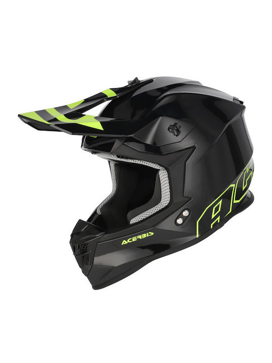 Acerbis Linear Black/Fluo Motorcycle Helmet Mot...