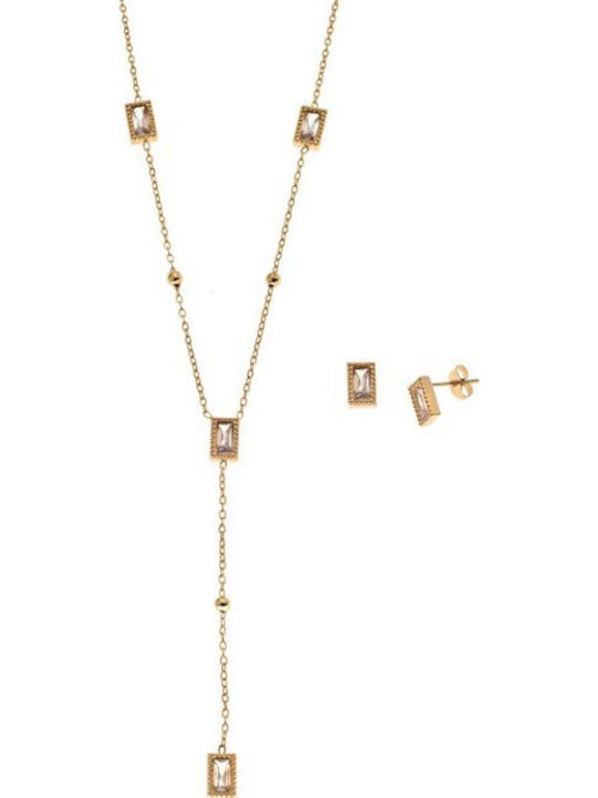 Senza Schmuckset mit Halskette & Ohrringen aus ...