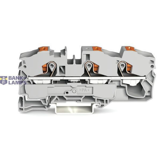 3-conductor Through Terminal Block Push-button 16 Mm² Gray