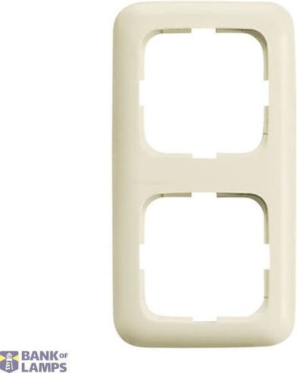2512-212-507 Cover Frame 2gang S White Busch-duro 2000