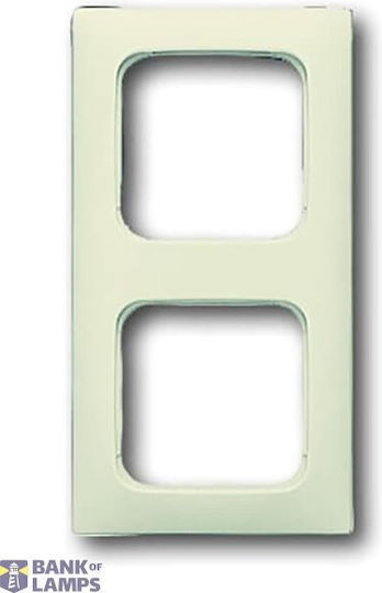 2512-212k-102 Cover Frame 2gang S White Busch-duro 2000 Si Linear