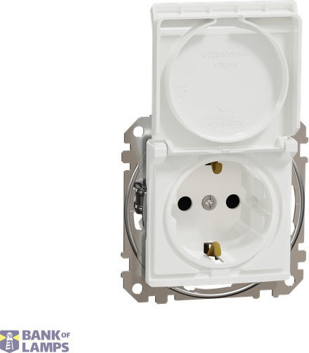 Schneider Electric Sedna Design Priză Electrică Simplă cu Capac Albă