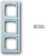 1723-183k-500 Cover Frame 3gang S Aluminium Silver Future Linear