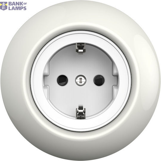 Schneider Electric Μονή Πρίζα Ρεύματος Λευκή