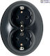 Schneider Electric Double Black Power Socket