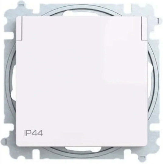 Abb Single Walled Waterproof Power Socket with White Lid