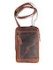 Leather Men's Shoulder / Crossbody Bag Brown