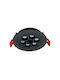 Aca Round Metal Recessed Spot with Built-in LED and Natural White Light Black