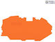 End Intermediate Plate; 1 Mm Thick; Orange