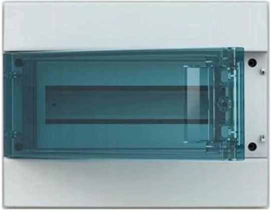 Abb Wall-Mounted Waterproof Electrical Panel, 1 Row, 12 Modules
