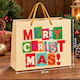 Paper Christmas Gift Bag Beige 25x9.5x19.5 cm