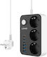 Ldnio 3-Socket Power Strip with 6 USB-A Ports and 2m Cable