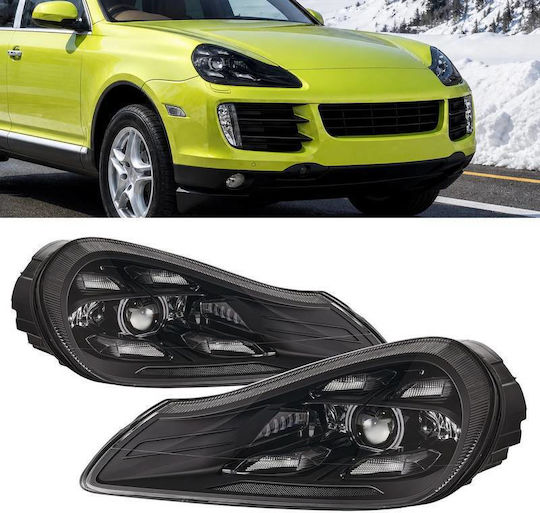 Front Lights Set Porsche Cayenne 957 07-10 Upgrade 2023 Matrix Style LED