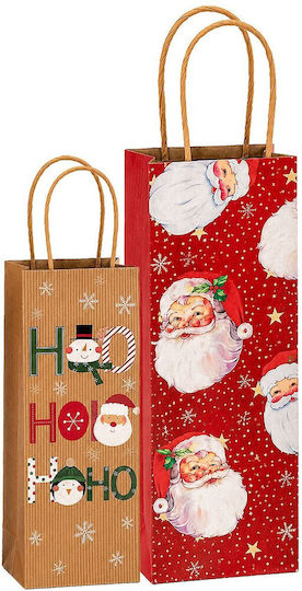 XMASfest Χριστουγεννιάτικη Τσάντα για Δώρο 35x8x12εκ. 12τμχ (Διάφορα Σχέδια/Χρώματα)