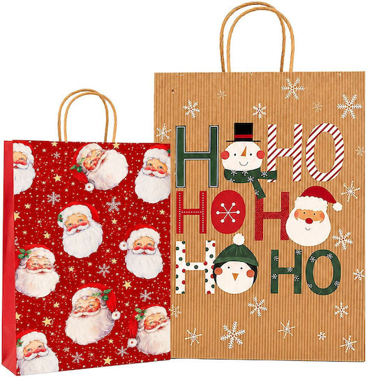 XMASfest Χριστουγεννιάτικη Τσάντα για Δώρο 45x10x33εκ. 12τμχ (Διάφορα Σχέδια/Χρώματα)