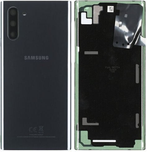 Samsung Galaxy Note 10 N970 Batterieabdeckung Kameralinse Aura Schwarz Original