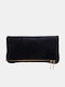 Damen-Clutch aus schwarzem Wildleder