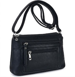 Louis Leather Women's Shoulder / Crossbody Bag Black
