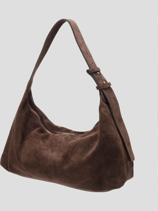 Women's Hobo Bag Suede Brown
