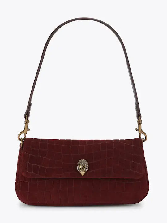 Pickle Burgundy Leather Women’s Suede Clutch