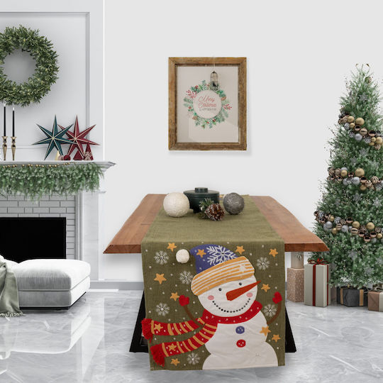 Ilis Home Christmas Table Runner Snowmen 170x40 cm